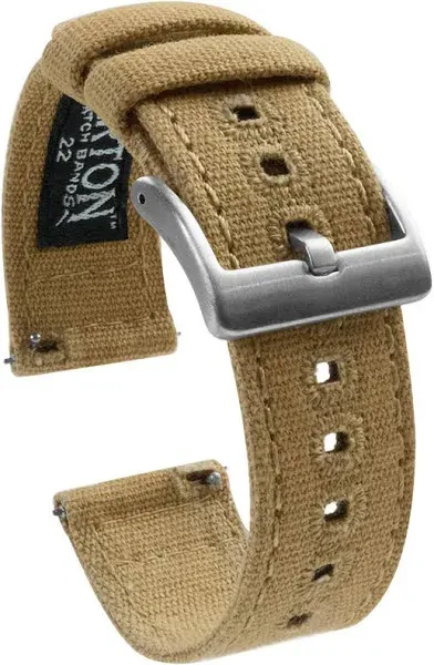 Khaki Crafted Canvas Watch Band by Barton Watch Bands