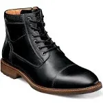 Men's Florsheim Chalet Cap Toe Lace Boots 9 Black