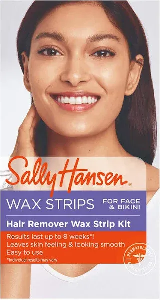 Sally Hansen Hair Remover Wax Strip kit (face), 6 Fl Ounce