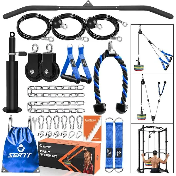 SERTT Home Gym Pulley System, Tricep Workout Pulley System for LAT Open Box