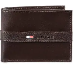 Tommy Hilfiger 0091-5673/02 Men&#039;s Cambrige Passcase Billfold Wallet Brown