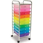 Simple Tidy Rolling Cart Rainbow 10 Drawer 13" x 15.33" x 38" | Michaels