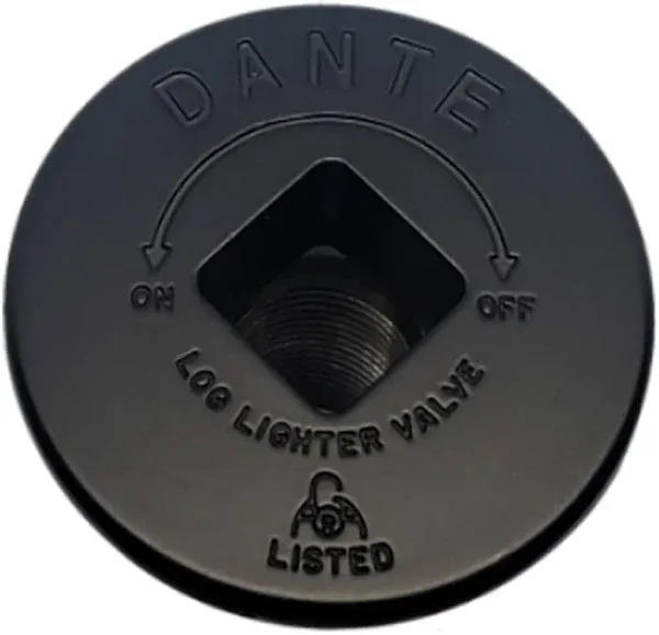 Dante FP.GV.FB Flat Black Floor Plate for Dante Globe Valve - 1/2" Threaded Mating Valve