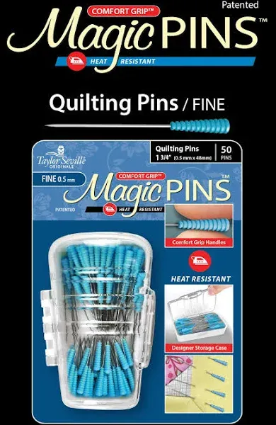 Comfort Grip Magic Pins Fine Tip Quilting Pins