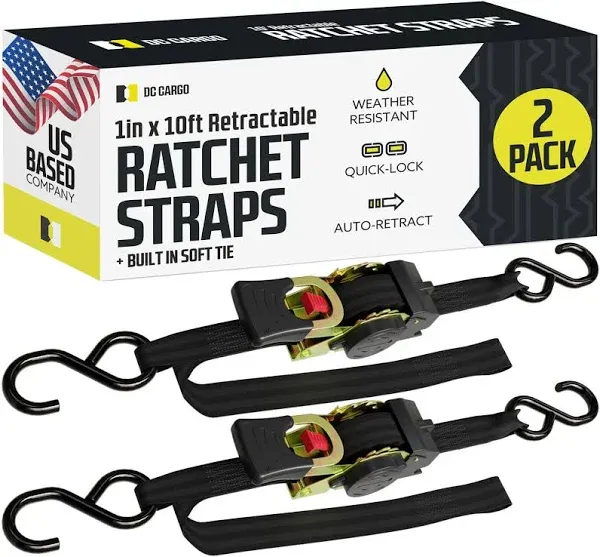 DC Cargo Mall Auto Retract No-ratcheting Ratchet Straps