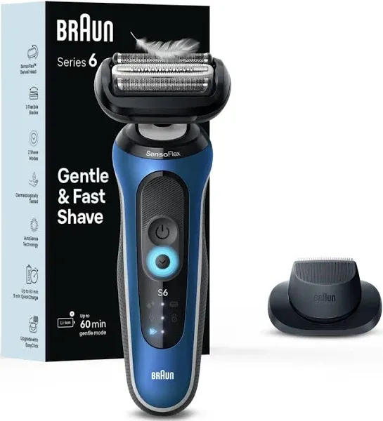 Braun Series 6 Wet/Dry Electric Shaver - Blue