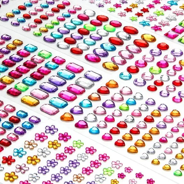 1246 PCS Self Adhesive Gems Stickers, Jewels Stickers with Multiple Colors