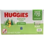 Huggies Natural Care Sensitive Baby Wipe Refill, Fragrance Free (1,088 Count)