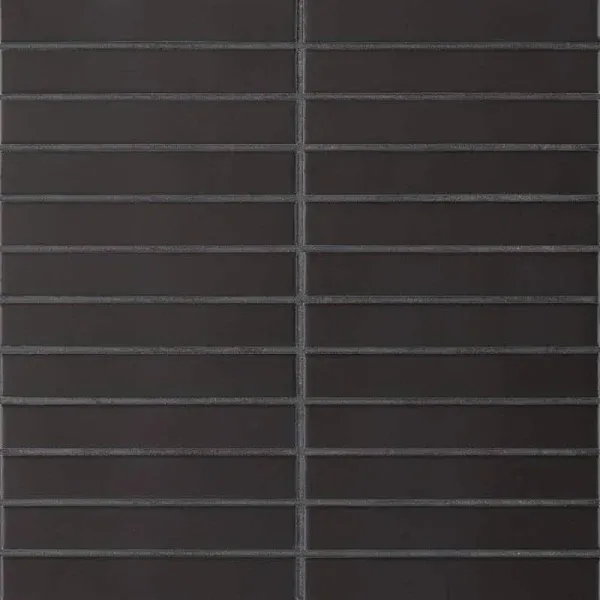 Bedrosians Le Cafe 1" x 6" Straight Stack Matte Porcelain Mosaic Tile