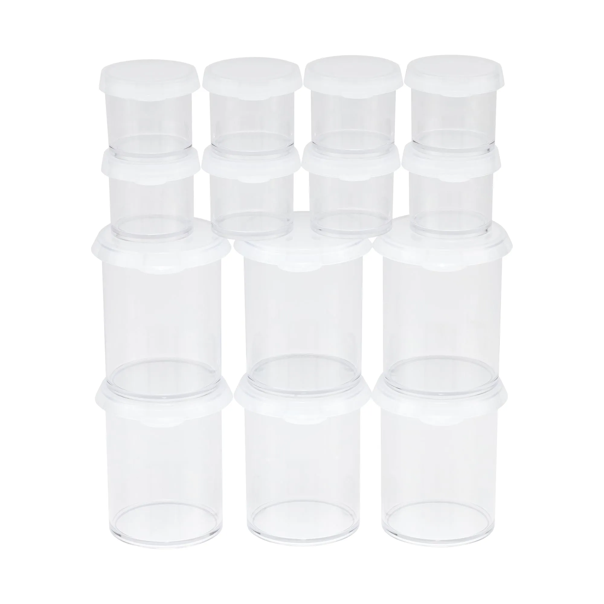 Creative Mark Plastic Storage Cups Mixed Size Pack of 14 (8x10ml/6x45ml<wbr/>)