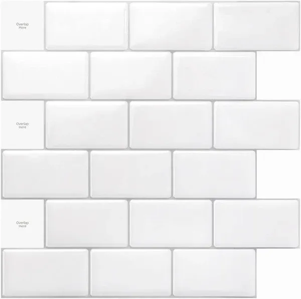 Art3d Premium 10-Sheet Peel and Stick Tile Backsplash - 12&#034;x12&#034; for Kitchen ,