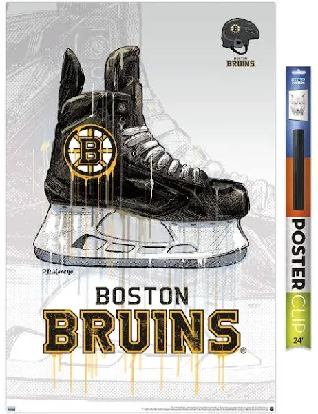 Trends International NHL Boston Bruins - Drip Skate 20 Wall Poster, 22.375" x 34", Premium Unframed Version