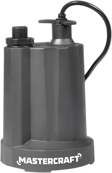 Superior Pump 91570 3300GPH Thermoplastic Submersible Utility Pump with 10-Fo...