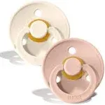 Bibs Pacifier Colour 2 Pack - Size 2 - Blush/Ivory