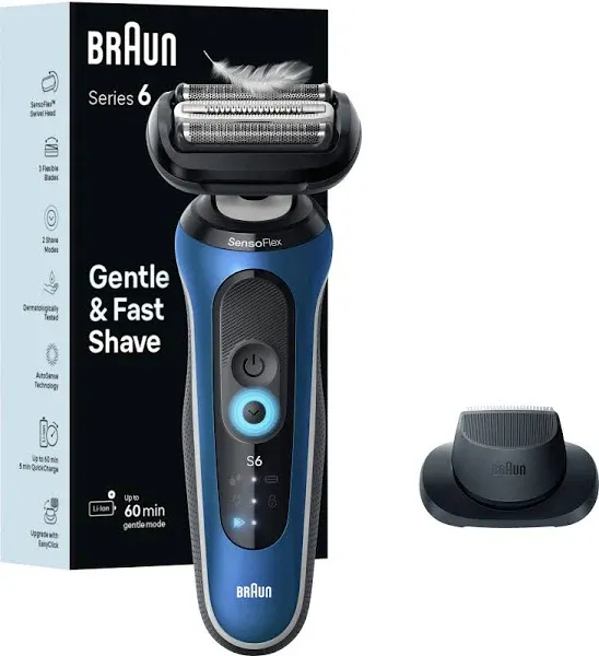 Braun Series 6 6120s Electric Shaver with Precision Trimmer and Pouch