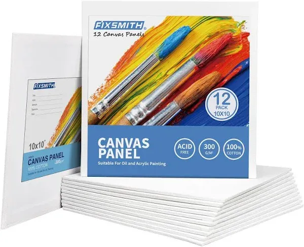 FIXSMITH Canvas Boards for Painting Super Value Canvas Panels