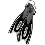 Cressi Frog Plus Adjustable Strap Dive Fins - Black/White