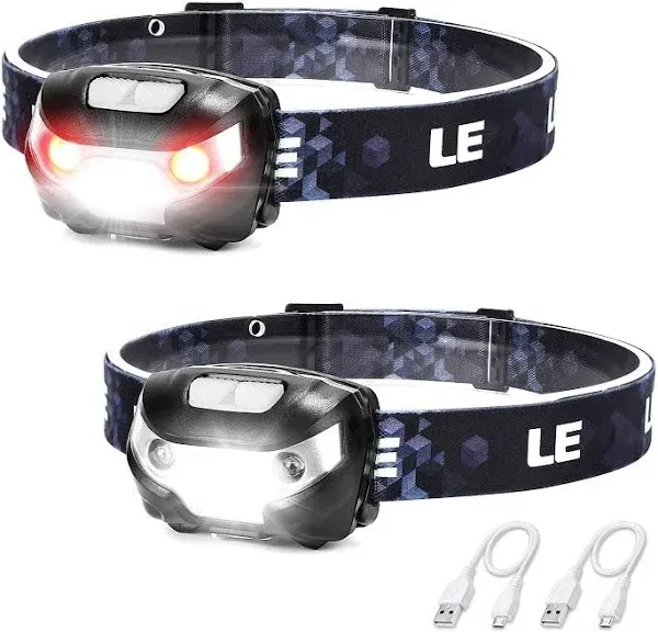 Headlamp Rechargeab D Head Lamp with 6 Modes Camping &amp; Hiking Gear Essentials