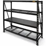 DeWalt 6-Foot Tall Black Frame 4 Shelf Industrial Storage Rack