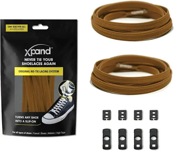 Xpand Laces No-Tie One Size Elastic Shoelaces - White