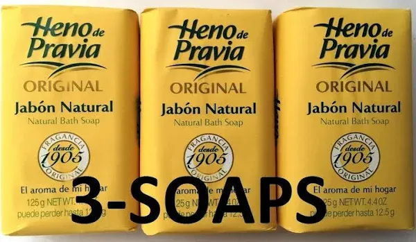 Heno De Pravia Soap LARGE 4.4 oz. Ea. ORIGINAL ( 6 Soaps Total)