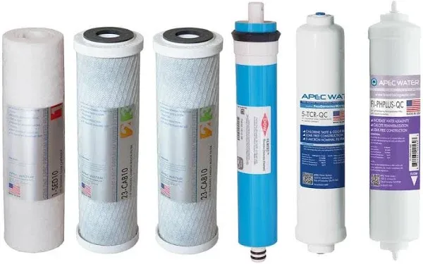 APEC Water Systems Complete Filter Set 90-GPD pH+ Ultimate 6-Stage RO Systems