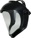 Uvex Bionic Face Shield with Clear Polycarbonate Visor and Anti-Fog/Hard Coat (s8510), Black