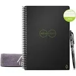 Rocketbook Core Smart Notebook, Wide/Legal Rule, Black Cover, (18) 8.8 x 6 Sheets