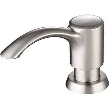 GAGALIFE Built In Kitchen Sink Soap Dispenser with Large Bottle Brushed Nickel