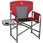 TIMBER RIDGE Lightweight Oversized Camping Chair Portable Aluminum Directors Chair with Side Table for Outdoor Camping