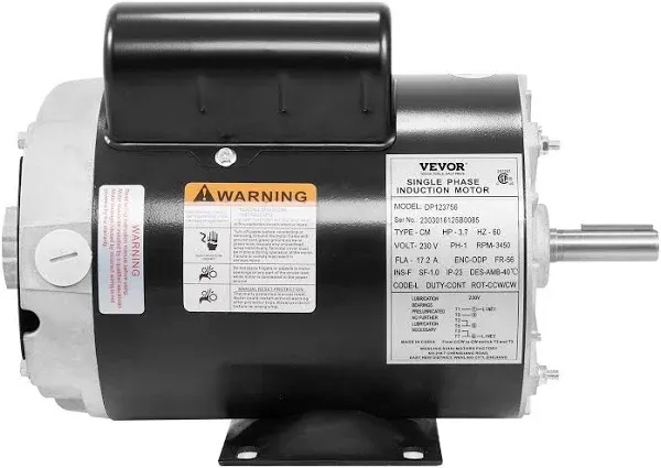 VEVOR 5HP SPL Air Compressor Electric Motor