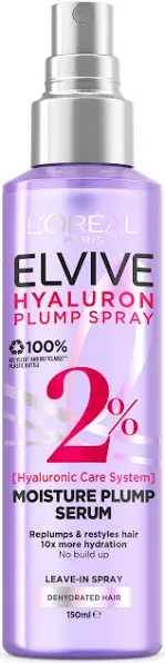 L&#039;Oreal Paris Elvive Hyaluron Plump Leave-In Serum Spray With Hyaluronic Acid...