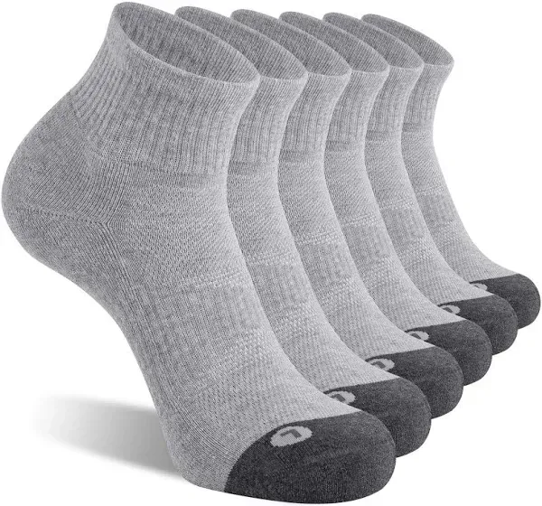 FITRELL 6 Pack Men's Athletic Ankle Socks Cushioned Sports Running Socks 7-9/9-12/12-15