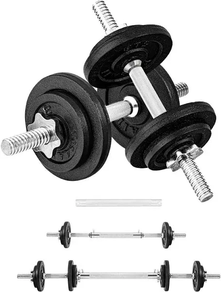 Yes4All Adjustable Dumbbell Set with Weight Plates, Star Lock Collars/Connector