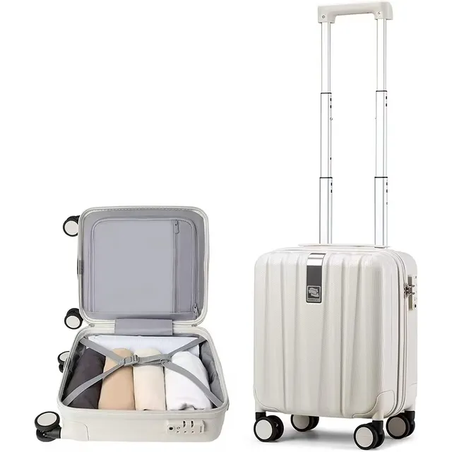 Hanke 29 Inch Luggage Suitcases With Spinner Wheels Lightweight PC hardside Rolling Suitcase With TSA Lock, Checked-Large 29-Inch(Ivory White)