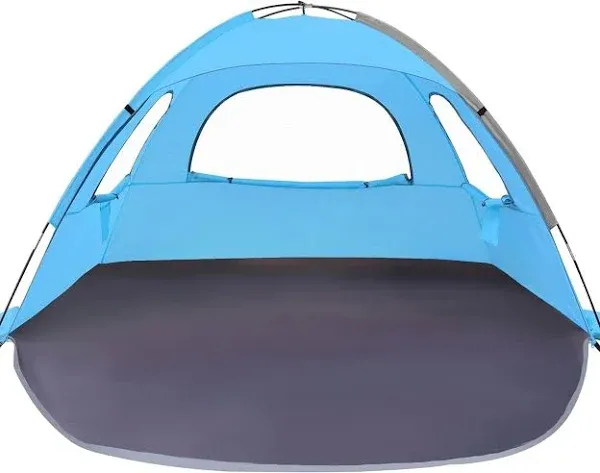  Beach Tent Anti-UV Portable Sun Shade Shelter for 3/4/6 3 Person Sierra Blue