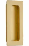 Emtek 220304US4 4 in. Modern Rectangular Flush Pull, Satin Brass