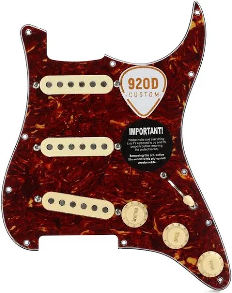  Texas Vintage Loaded Stratocaster Pickguard - Tortoise/Aged White 