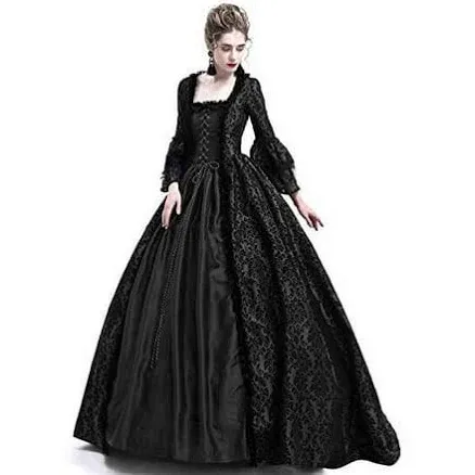 Women's Floral Style Rococo Victorian Dress