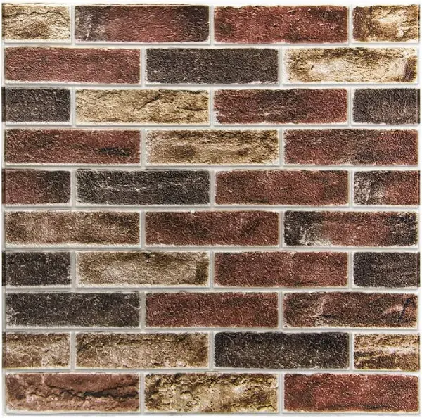 Art3d 10-Pack 52.5 Sq.Ft Faux Brick 3D Wall Panels Peel and Stick in Gray Brown