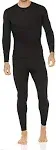 Thermajohn Long Johns Thermal Underwear for Men Crewneck Set (Medium, Black), Men's