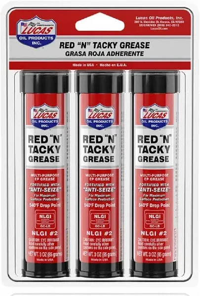 Lucas Oil Red N Tacky Grease 3 Pack