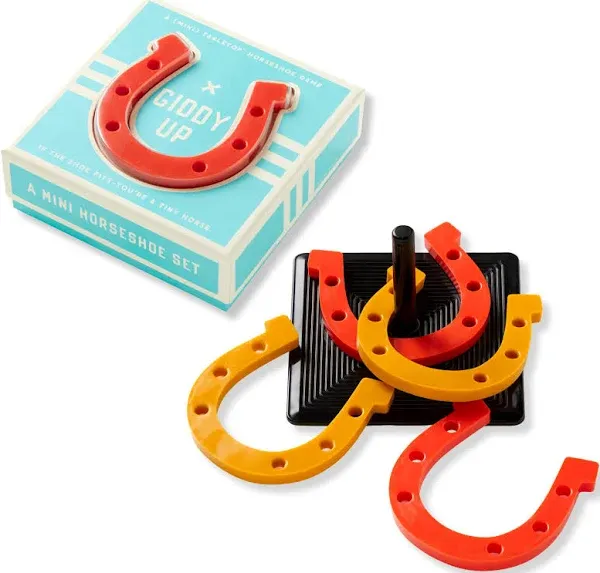 Brass Monkey Giddy Up Tabletop Horseshoes Game