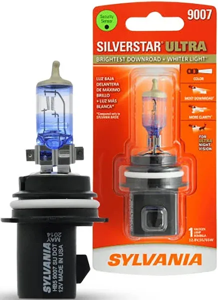 Sylvania Silverstar Ultra 9007 1 Halogen Lamp Bulb 12V 55/65W Road Legal NEW