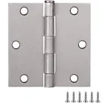 Design House 181354 3-Pack Hinge 3.5", Satin Nickel