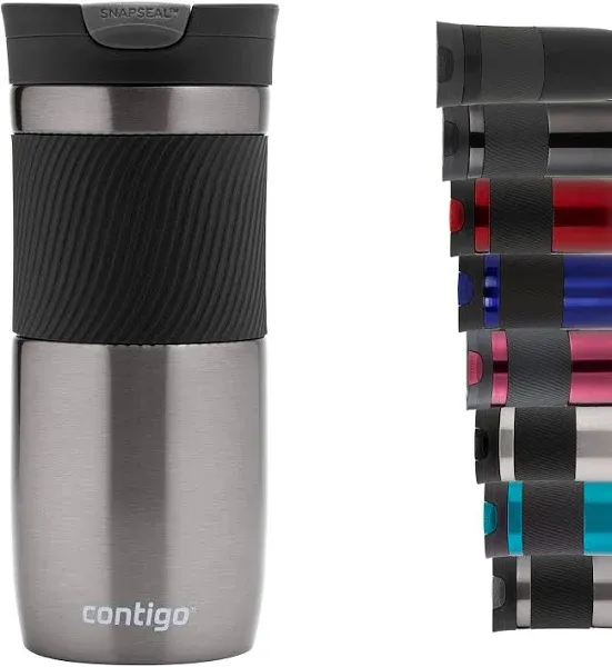 Contigo Snapseal Byron 24 Oz Stainless Steel Travel Mug Matte Black Leak Proof&#034;