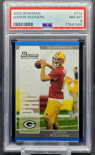 Aaron Rodgers Rookie Card 2005 Bowman Bronze #112 BGS 9