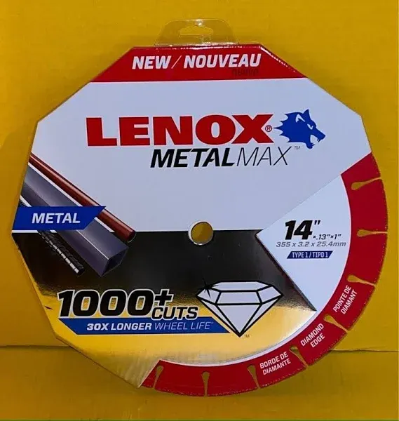 Lenox MetalMax Diamond Cutoff Wheel 1972929