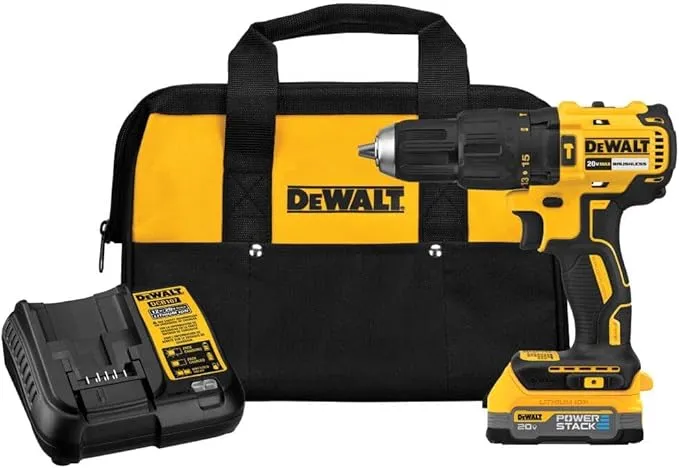 Dewalt 20V Compact Hammer Drill Kit With Powerstack Battery