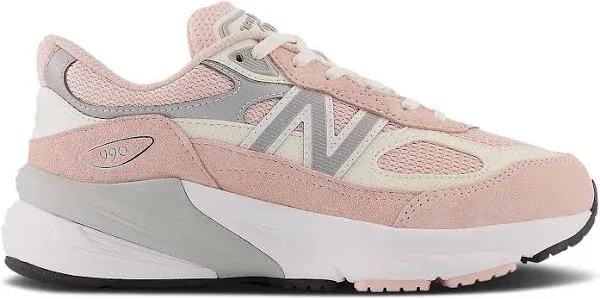 New Balance Kids' 990v6 Sneaker Pink Haze/White